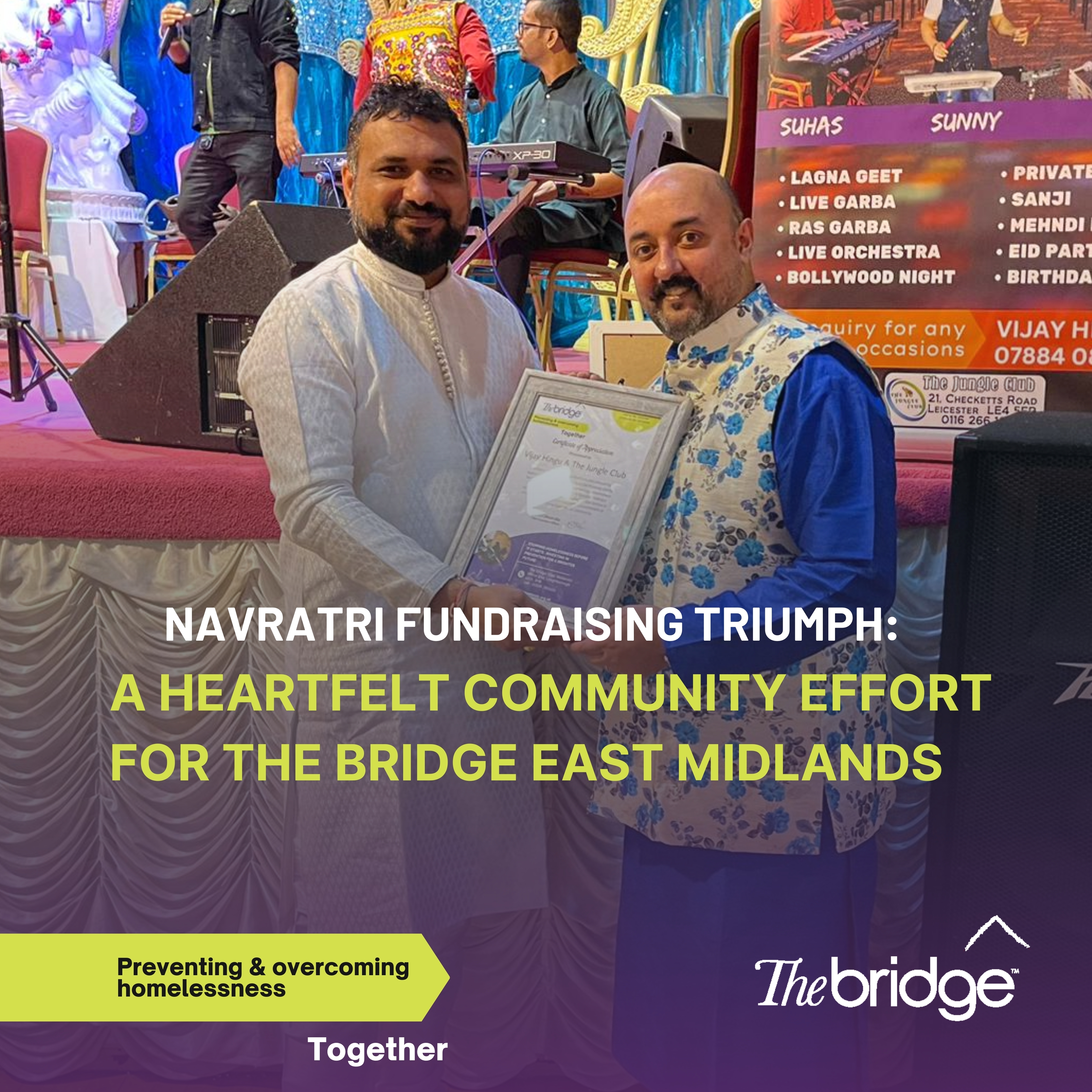 Navatri Fundraising Community Effort for The Bridge